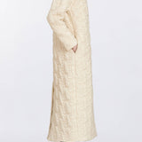 Briallen Ivory Quilted Coat