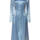 Beatrice Ice Blue Hammered Satin Top
