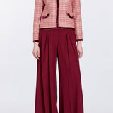 Lois Satin Pleated Wide Leg Pant