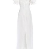 Isidore Puff Sleeve Column Gown