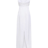 Luna Pearl Embellished Halter Gown