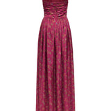 Anastasia Floral Ruched Halter Gown