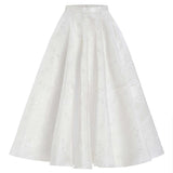 Orchid Floral Jacquard Midi Skirt