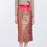 Ria Contrast Midi Skirt