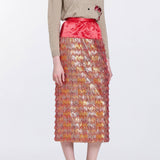 Ria Contrast Midi Skirt