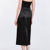 Lana Hammered Satin Midi Dress