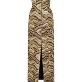 Odessa Metallic Jacquard Gown