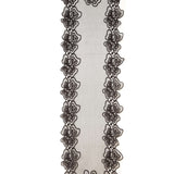 Gillian Georgette Scarf With Floral Embroidered Edges