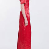 Gilda Short Sleeve Column Gown