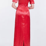 Gilda Short Sleeve Column Gown