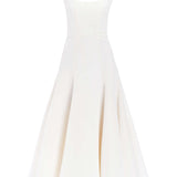 Portia Off-White Midi Dress