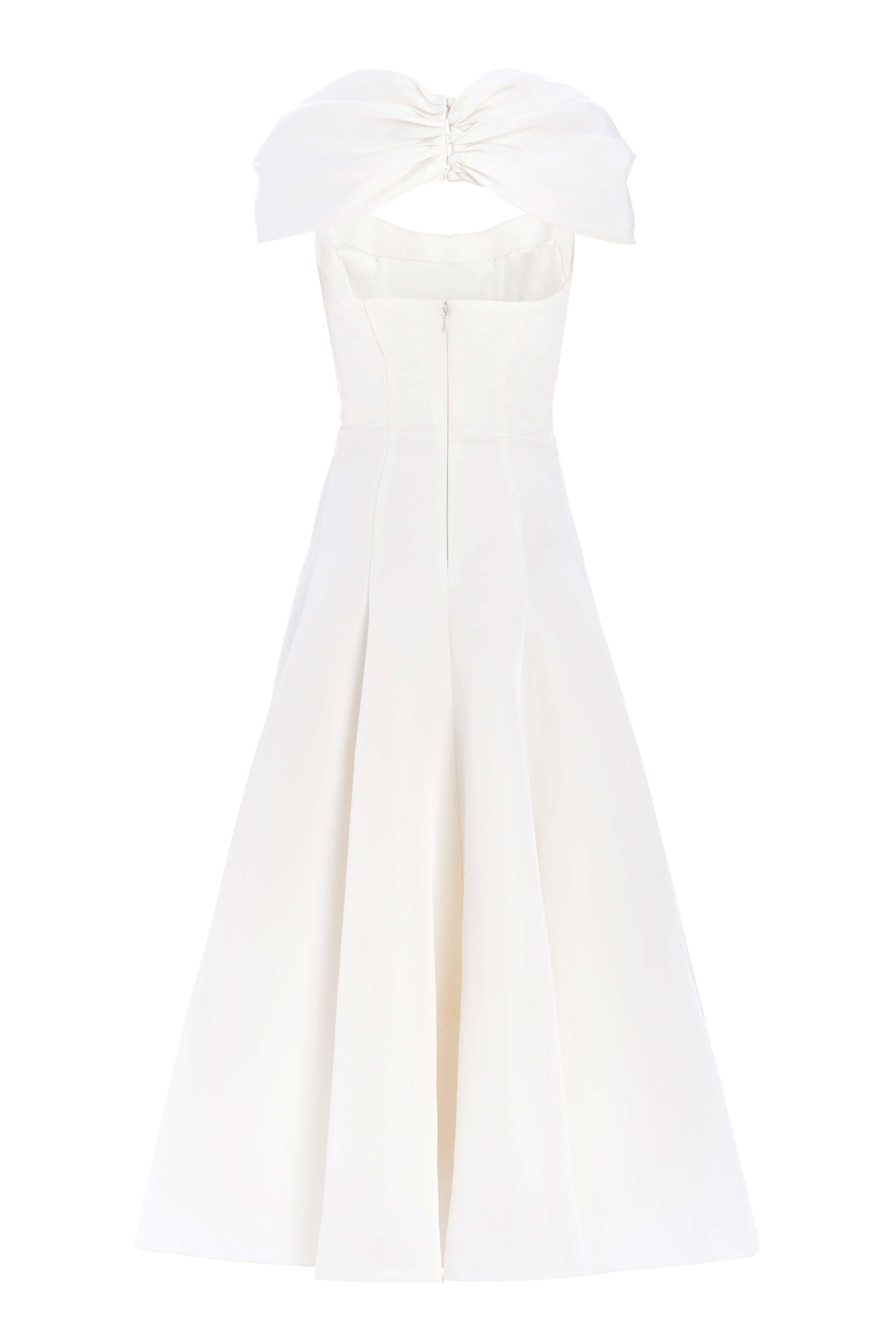 Portia Off White Midi Dress