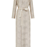 Allegra Wavy Gold Brocade Duster Coat