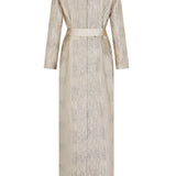 Allegra Wavy Gold Brocade Duster Coat