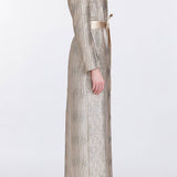 Allegra Wavy Gold Brocade Duster Coat