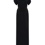 Carmela Crepe Fringe Detail Gown