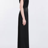 Carmela Crepe Fringe Detail Gown