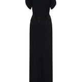 Carmela Crepe Fringe Detail Gown