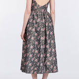 Apple Taffeta Corset Midi Dress