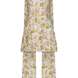 Gita Pink and Gold Floral Brocade Mini Dress