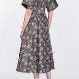 Lunetta Taffeta Pleated Dress