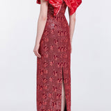 Rowan Sequin Embroidered Column Gown