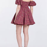 Selene Floral Ikat Mini Dress