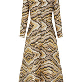 Constance Metallic Jacquard Midi Dress