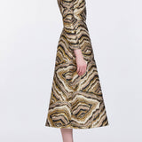 Constance Metallic Jacquard Midi Dress