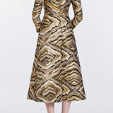 Constance Metallic Jacquard Midi Dress