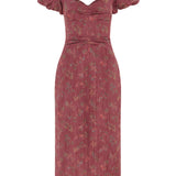 Adelaide Floral Ikat Column Midi Dress