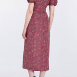 Adelaide Floral Ikat Column Midi Dress