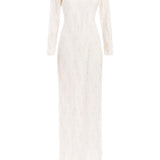Mariela Ivory Beaded Lace Gown