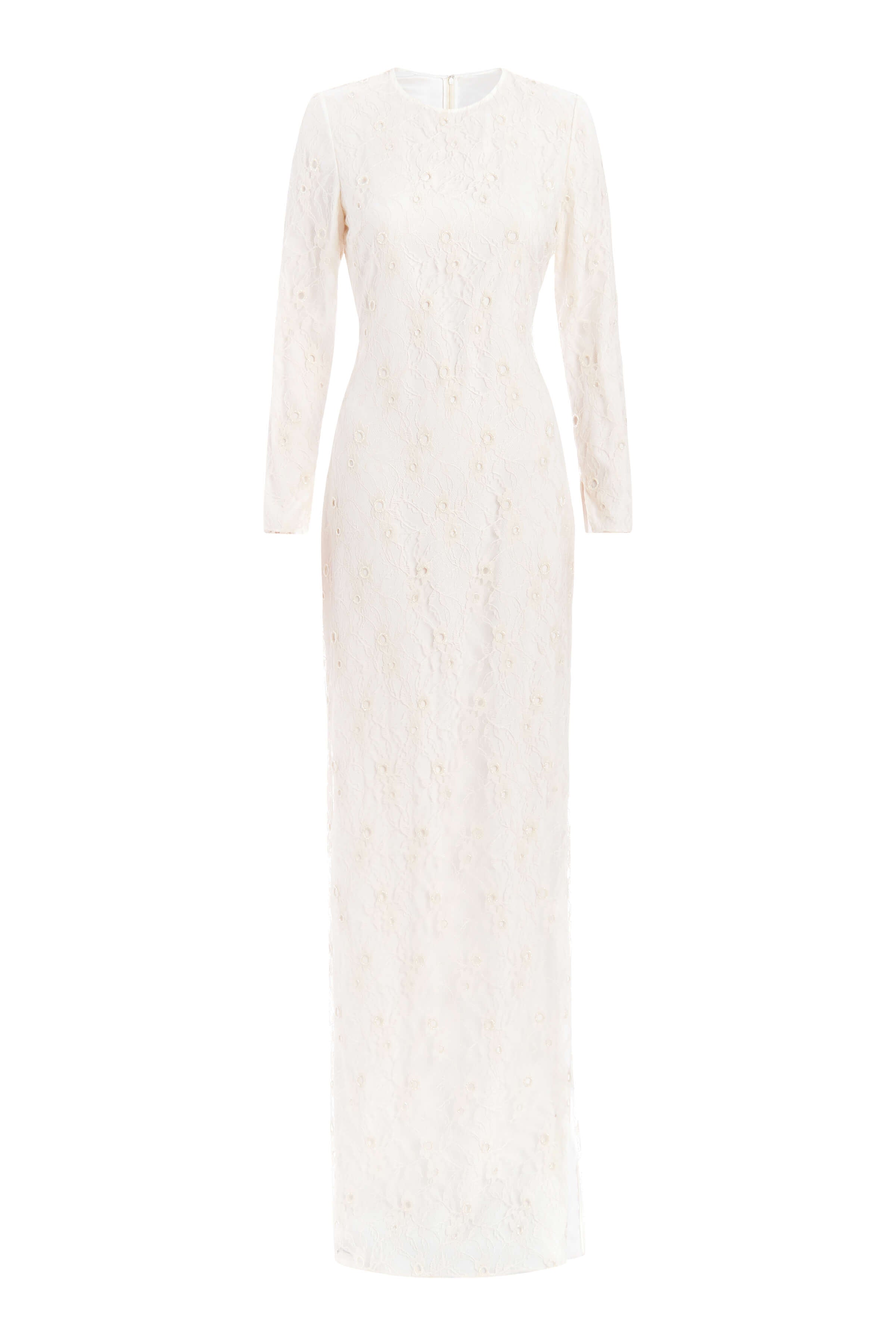 Mariela Ivory Beaded Lace Gown