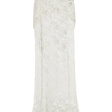 Garland Beaded White Lace Cape with Scalloped Hem
