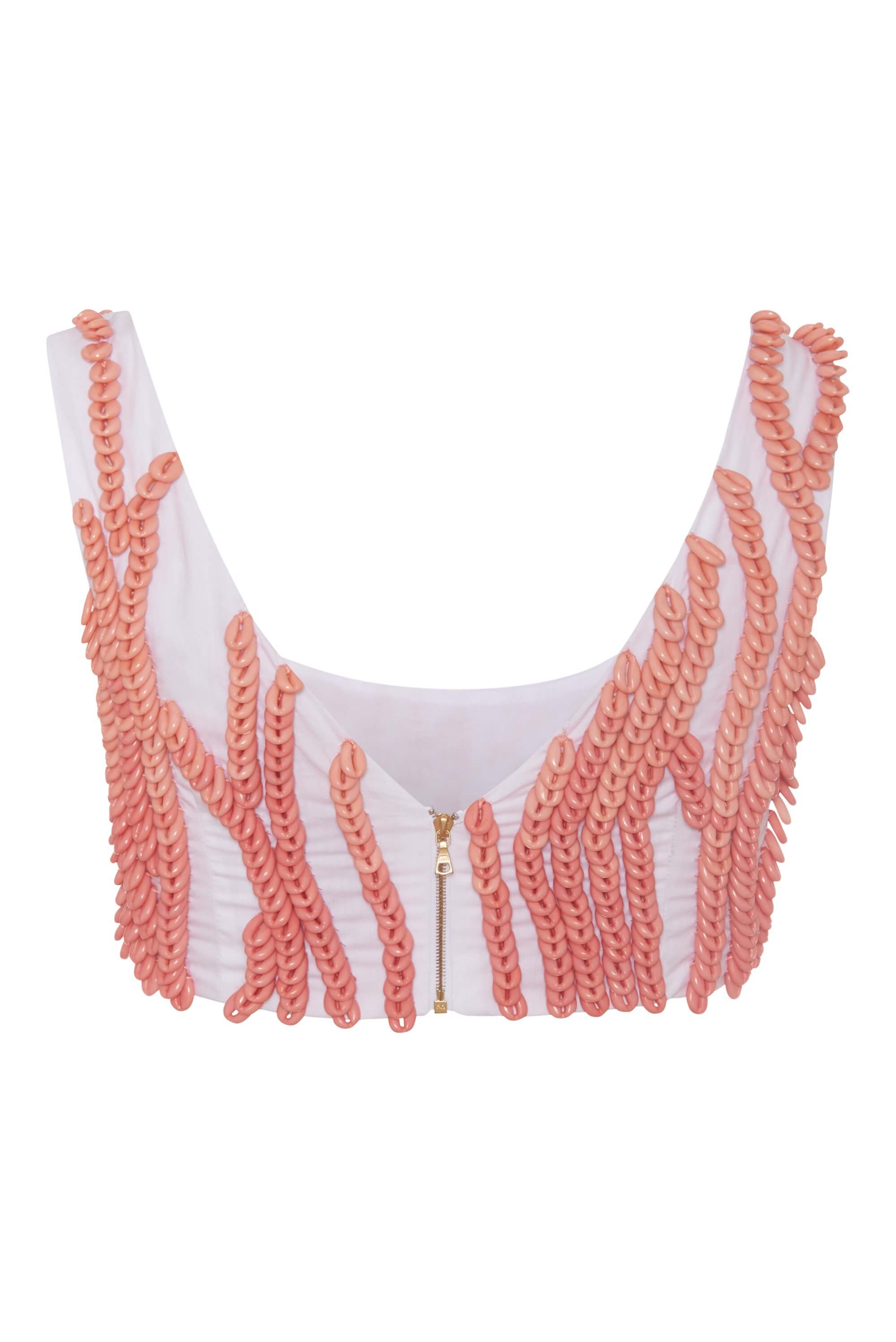 Claire Shell Embellished Crop Top