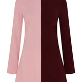 Althea Pink And Burgundy Mini Dress