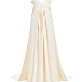 Titania Ivory Gown With Shoulder Trains