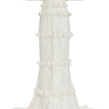 Camellia Ivory Tiered Lace Gown