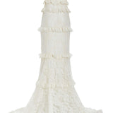 Camellia Ivory Tiered Lace Gown