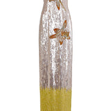 Esperanza Saffron Sequin Strapless Gown