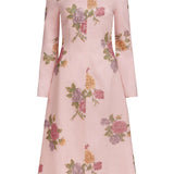 Gretel Cross Stitch Linen Midi Dress
