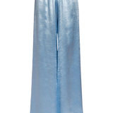 Heidi Ice Blue Hammered Satin Pull On Pant
