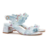 Larroudé x Markarian Florence Broderie In Blue Floral Ikat