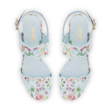 Larroudé x Markarian Florence Broderie In Blue Floral Ikat