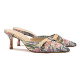 Larroudé x Markarian Mule In Watercolor Floral Ikat