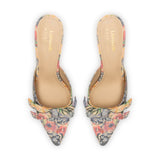 Larroudé x Markarian Mule In Watercolor Floral Ikat