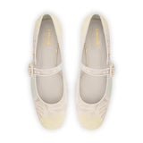 Larroudé x Markarian Blair Flatform In Ivory Brocade
