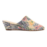 Larroudé x Markarian Venice Wedge In Watercolor Floral Ikat