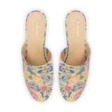 Larroudé x Markarian Venice Wedge In Watercolor Floral Ikat